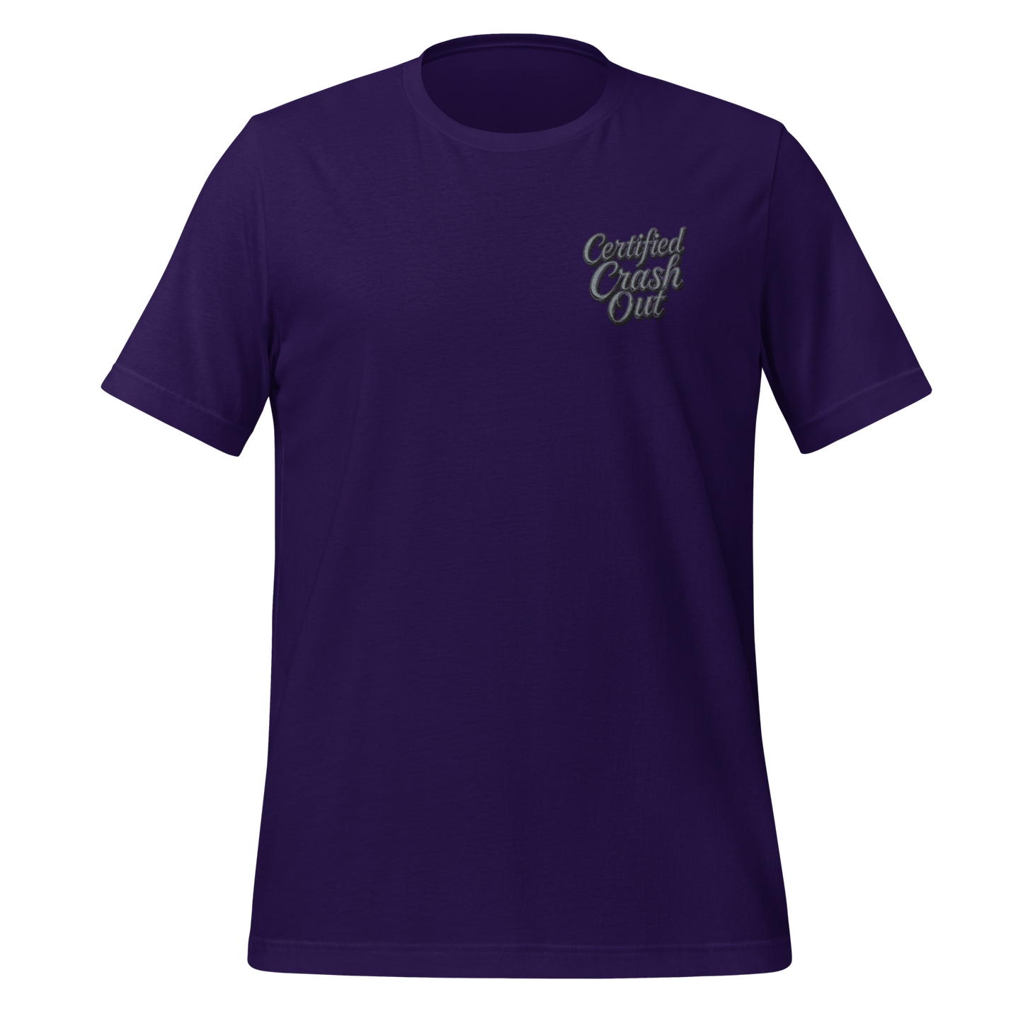 Certified Crashout: Embroidered Purple Tee
