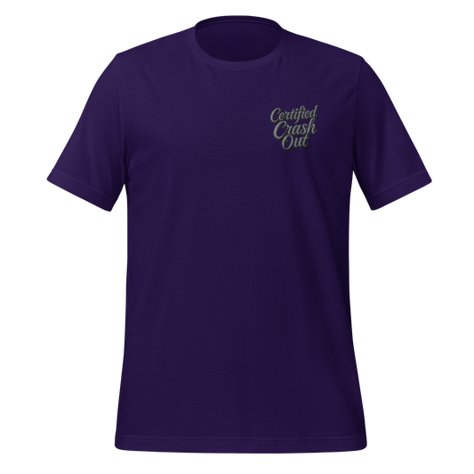 Certified Crashout: Embroidered Purple Tee